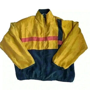 Vintage 80s 90s Zone Five 100% Silk Retro Jacket Women’s Full Zip Windbreaker L